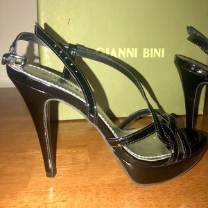 Gianni Bini Black Strapped Heels
